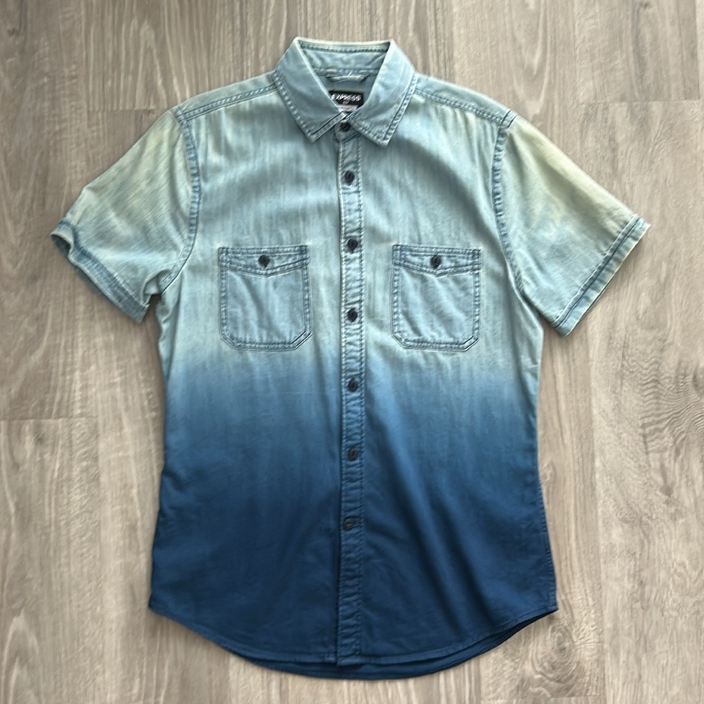 Express Ombre Blue Denim Shirt